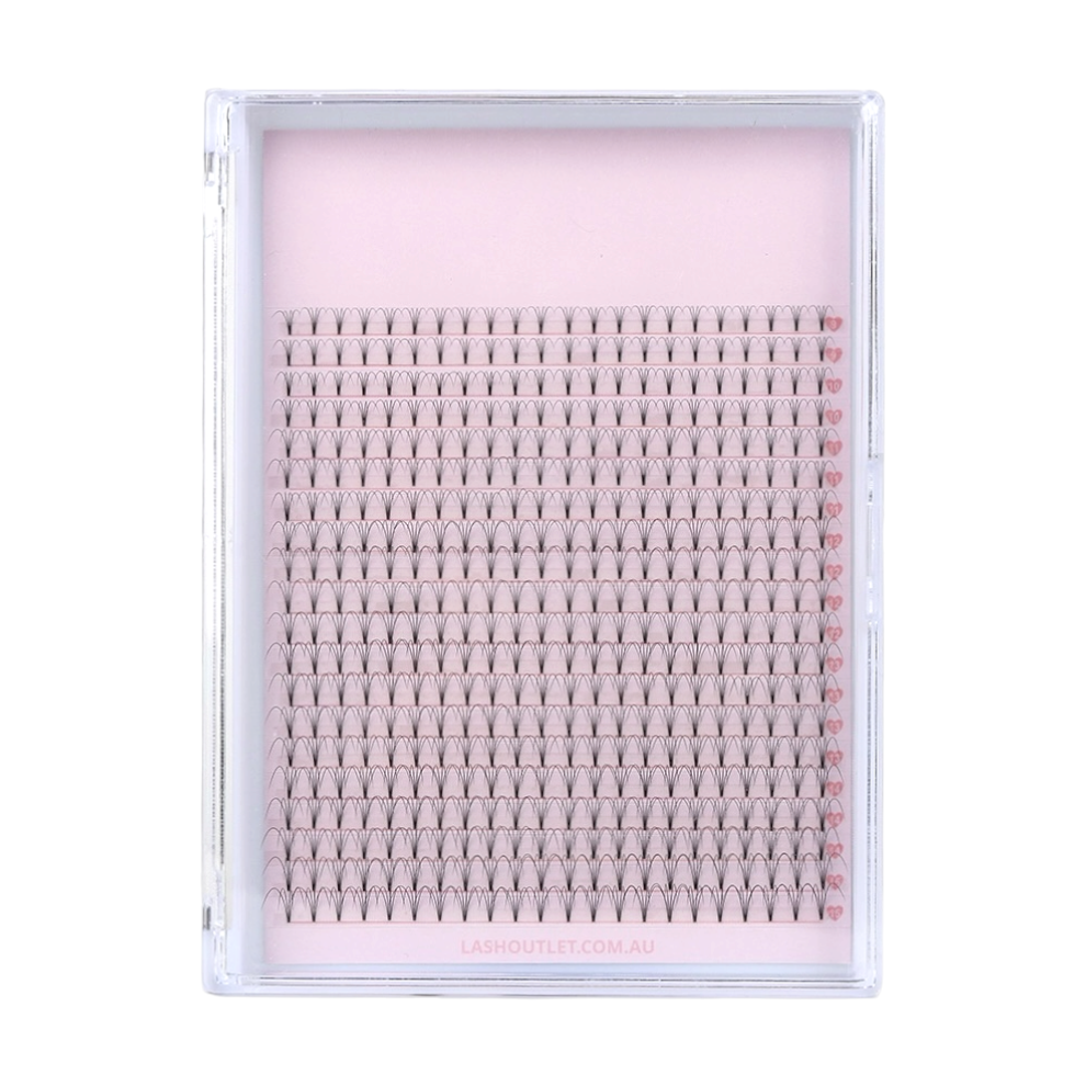 XL 6D Premade Short Stem Eyelash Extensions - 0.07 / D CURL