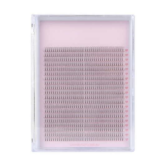 XL 3D Premade Short Stem Eyelash Extensions - 0.10 / D CURL